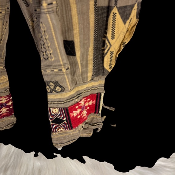 AMB Collection Woven Cotton Aztec Print Drawstring Waist Harem Pants Sz S/M - Picture 8 of 10